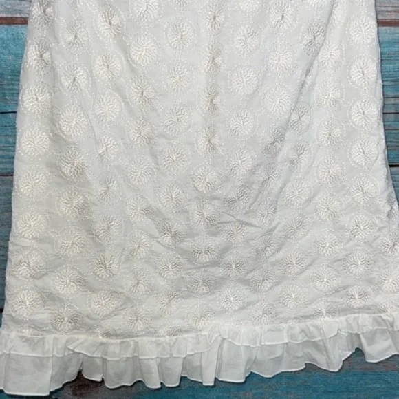 Lilly‎ Pulitzer Jacqueline Dress 4 Lace Tropical Fruit Pearl White Shift Ruffle - Picture 6 of 11